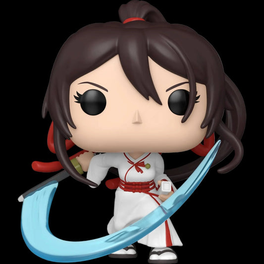 Funko Pop! vinyl figure of a character with long brown hair and a sword on a white background