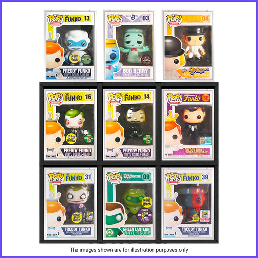 GRAIL KUBBIE BLACK (3x2) - In Box Display Case for Funko Pops in Acrylic Pop Shield Armor (Cardboard)