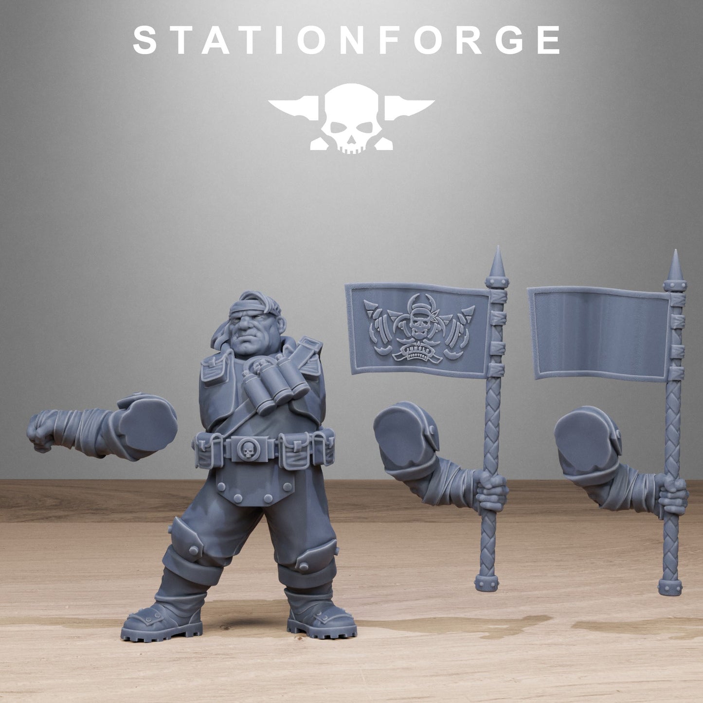 3D Printed GrimGuard Jungle Fighter Mutants x10 by StationForge Miniatures