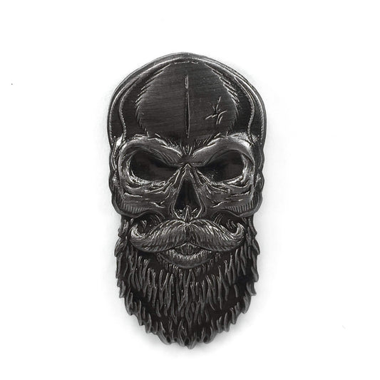 3D Beard Skull Pin