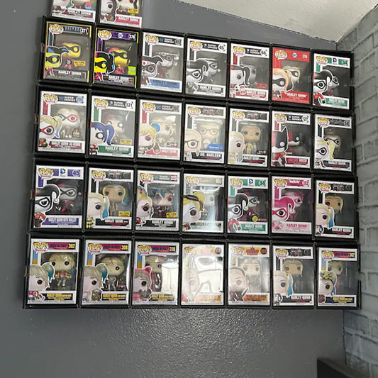 KUBBIE SLIM BLACK (1x7) - In Box Display Case for Funko Pops, Wall Mountable & Stackable Pop Shelf (Cardboard)