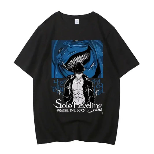 Solo Leveling T Shirt Sung Jinwoo Harajuku Graphic Tee