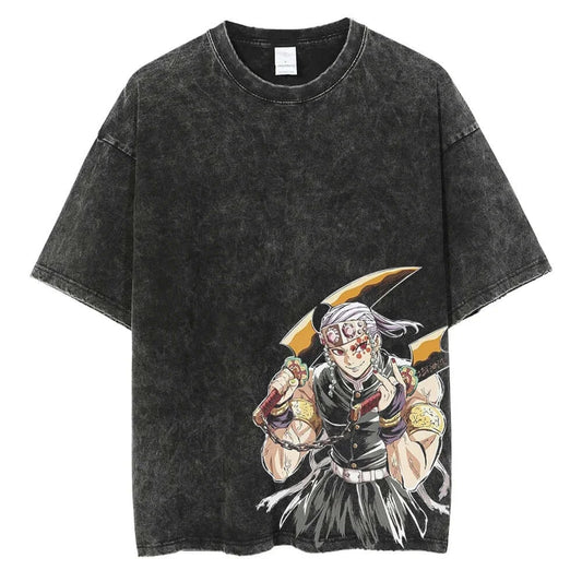 Kamado Tanjirou Graphic print T Shirt Demon Slayer Vintage Tee