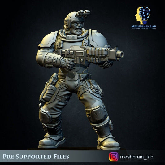 3d Printed Imperial Marine Scout Squad x5 by Meshbrain Labs