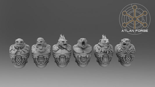 3d Printed Asgardian Ursanthropes x5 by Atlan Forge Miniatures