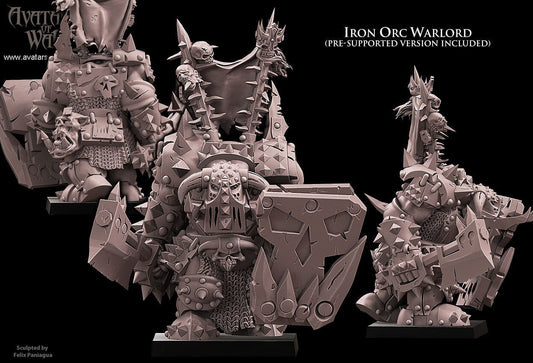 3D printed Iron Orc Warlord by Avatars of War