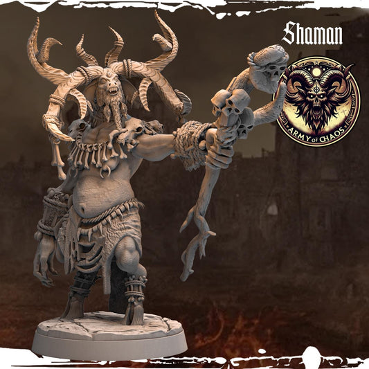 3D Printed Chaos Beast Shaman by Monolith Arts