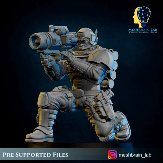 3d Printed Imperial Marine Scout Specialists by Meshbrain Labs