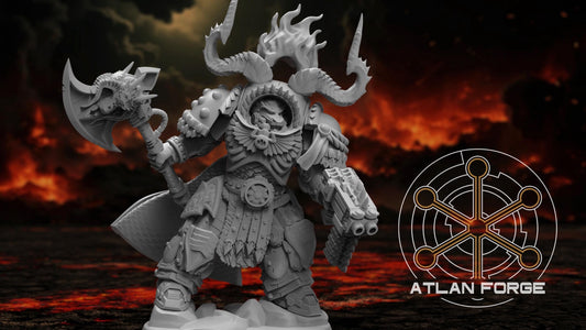 3d Printed Dragon Knights Inferno Captain by Atlan Forge Miniatures