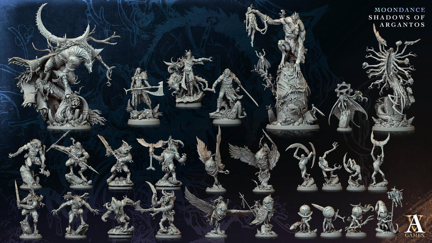 3D Printed Moonmane Howlers by Archvillain Games