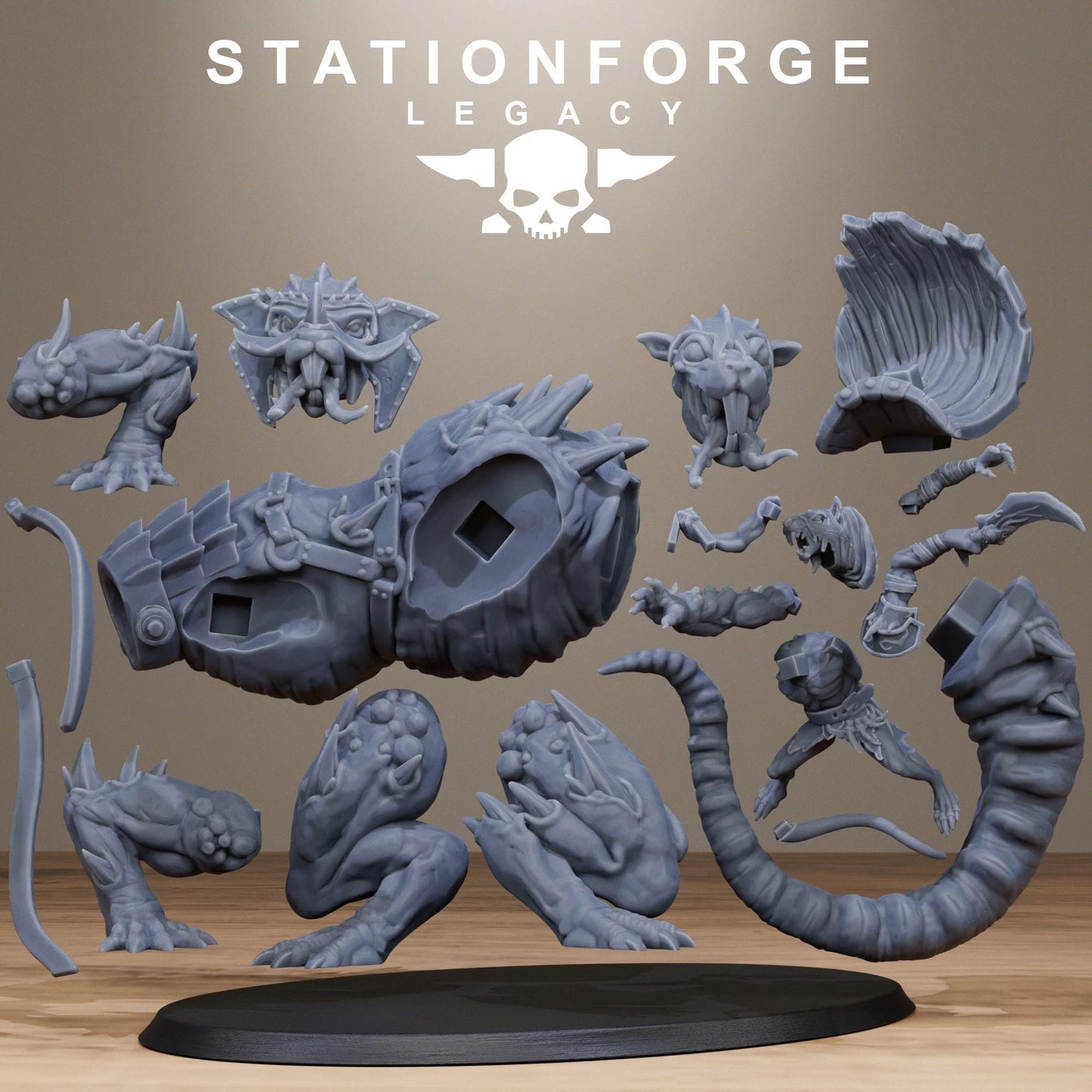 3D Printed Rotfang Beast by StationForge Miniatures