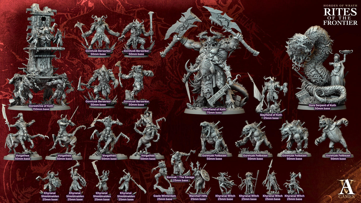 3D Printed Vorgathees by Archvillain Games