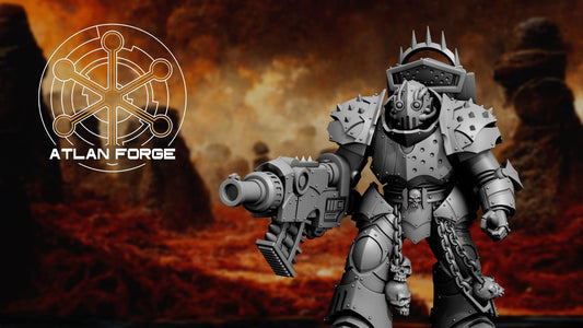 3d Printed Vampire Knight Desecrators by Atlan Forge Miniatures