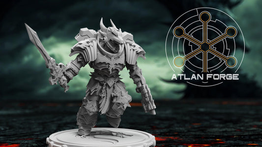 3d Printed Dragon Knight Veterans x3 by Atlan Forge Miniatures