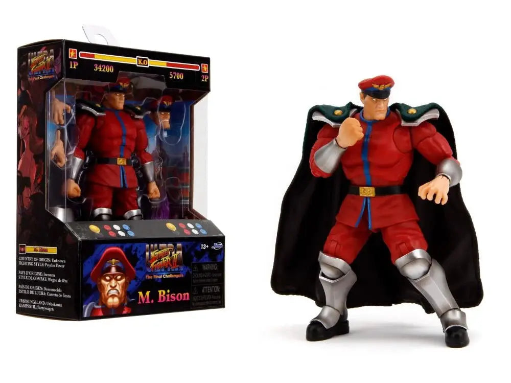Ultra Street Fighter II M. Bison 1/12 scale action figure showcasing detailed costume and dynamic pose from THE MIGHTY HOBBY SHOP