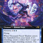 Thousand-Faced Shadow (NEO-451) - Kamigawa: Neon Dynasty: (Extended Art)