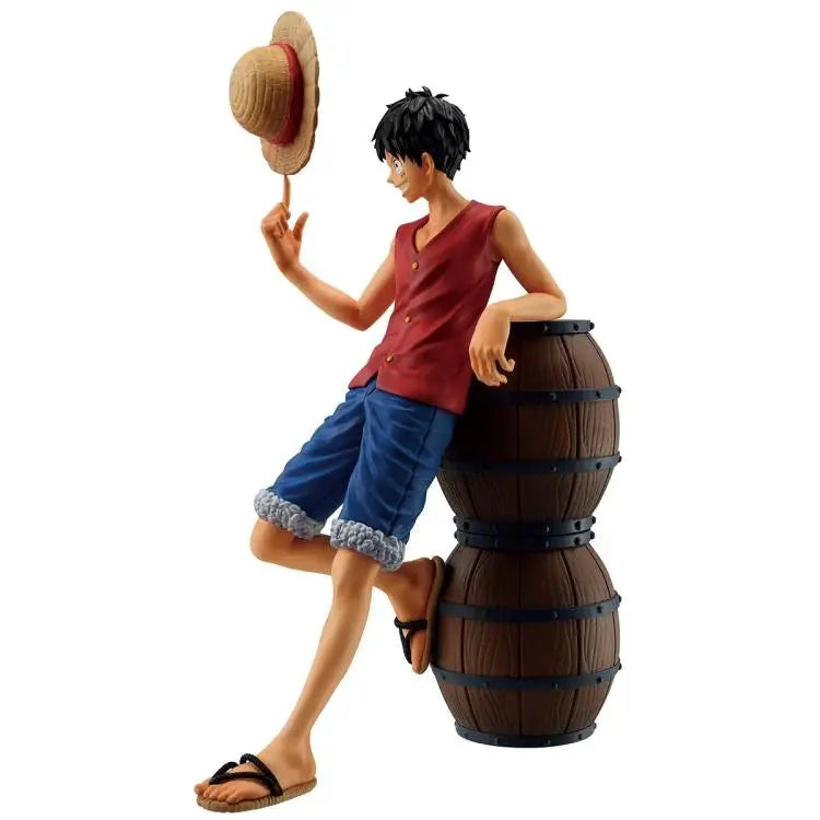 One Piece Ichibansho Masterlise Monkey D. Luffy figure from Road to King of the Pirates series, detailed anime character collectible.