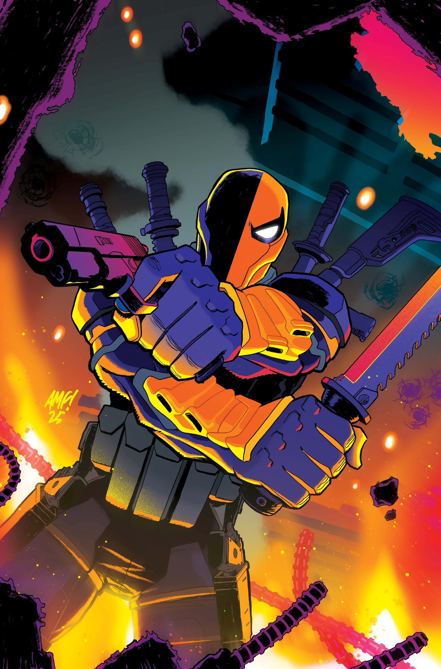 DEATHSTROKE THE TERMINATOR #1 CVR G INC 1:25 TONY FLEECS CARD STOCK VAR