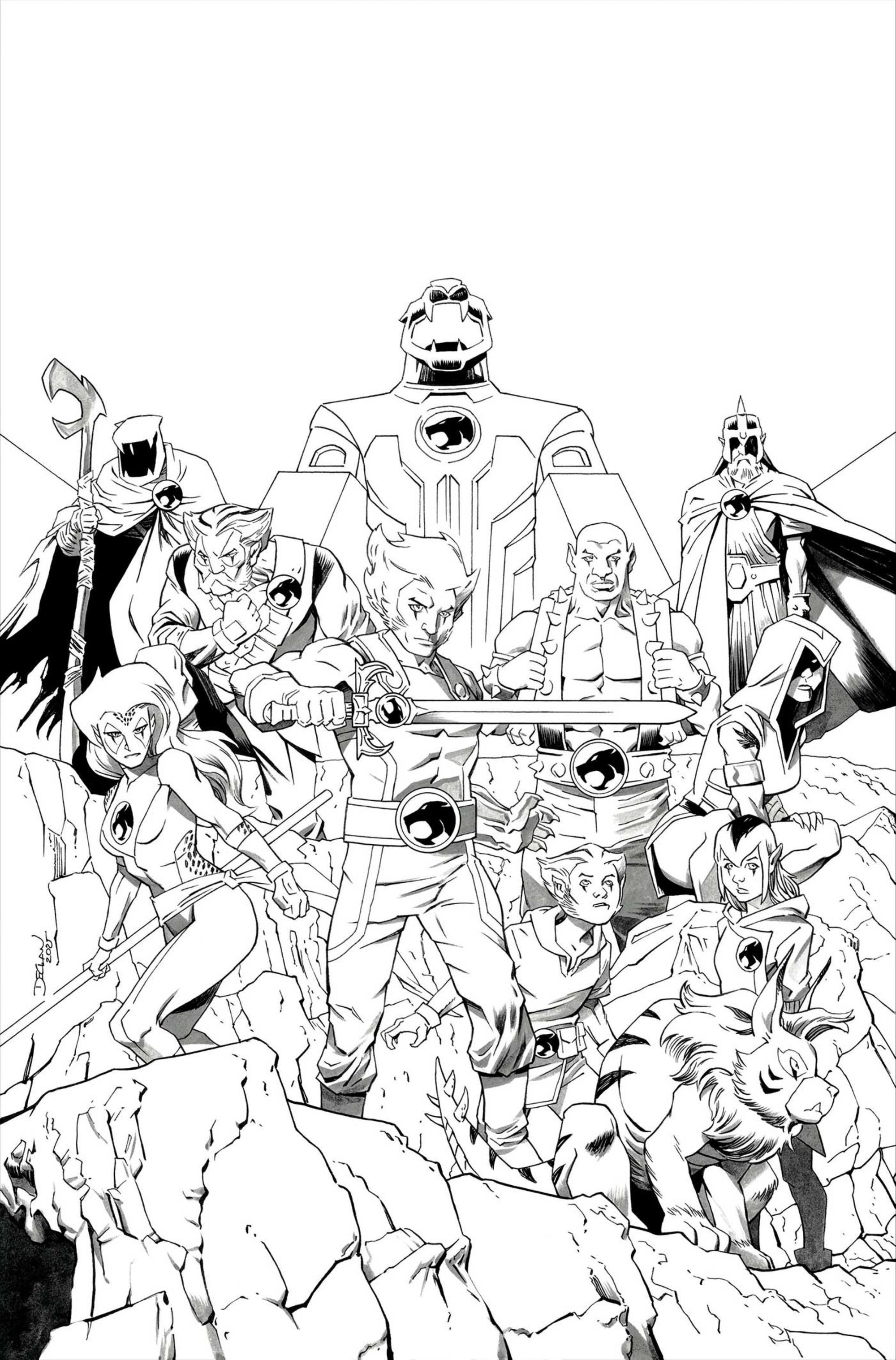 THUNDERCATS #25 CVR M INC 1:7 DECLAN SHALVEY LINE ART VIRGIN VAR