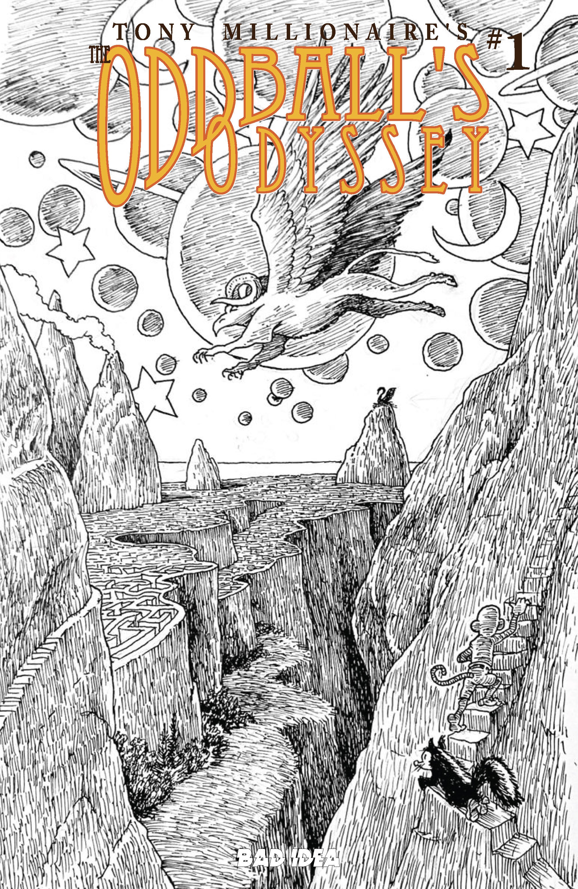 ODDBALLS ODYSSEY #1 (ONE-SHOT) CVR F INC 1:20 TONY MILLIONAIRE BLACK & WHITE VAR