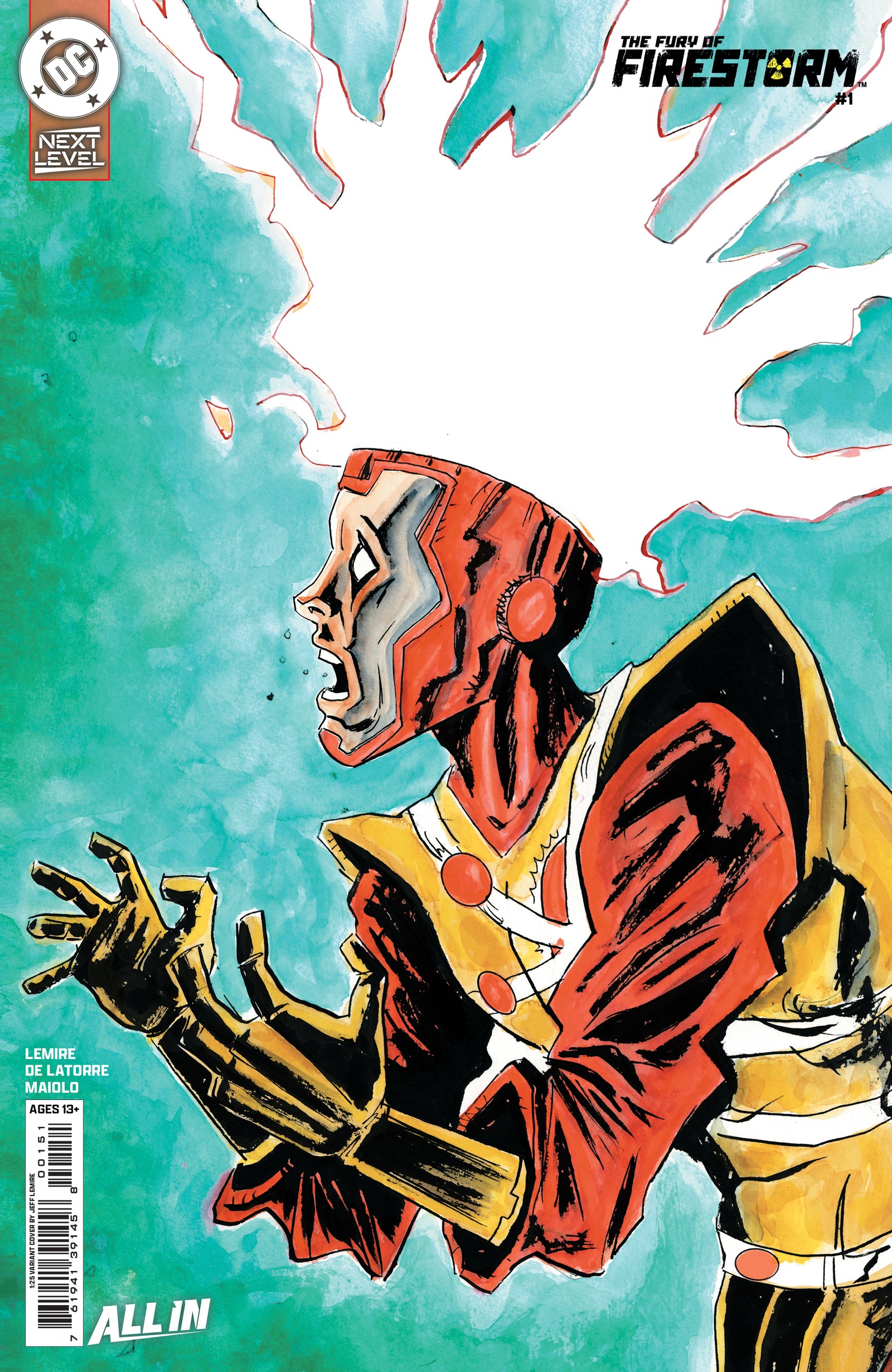 FURY OF FIRESTORM #1 (OF 6) CVR G INC 1:25 JEFF LEMIRE CARD STOCK VAR
