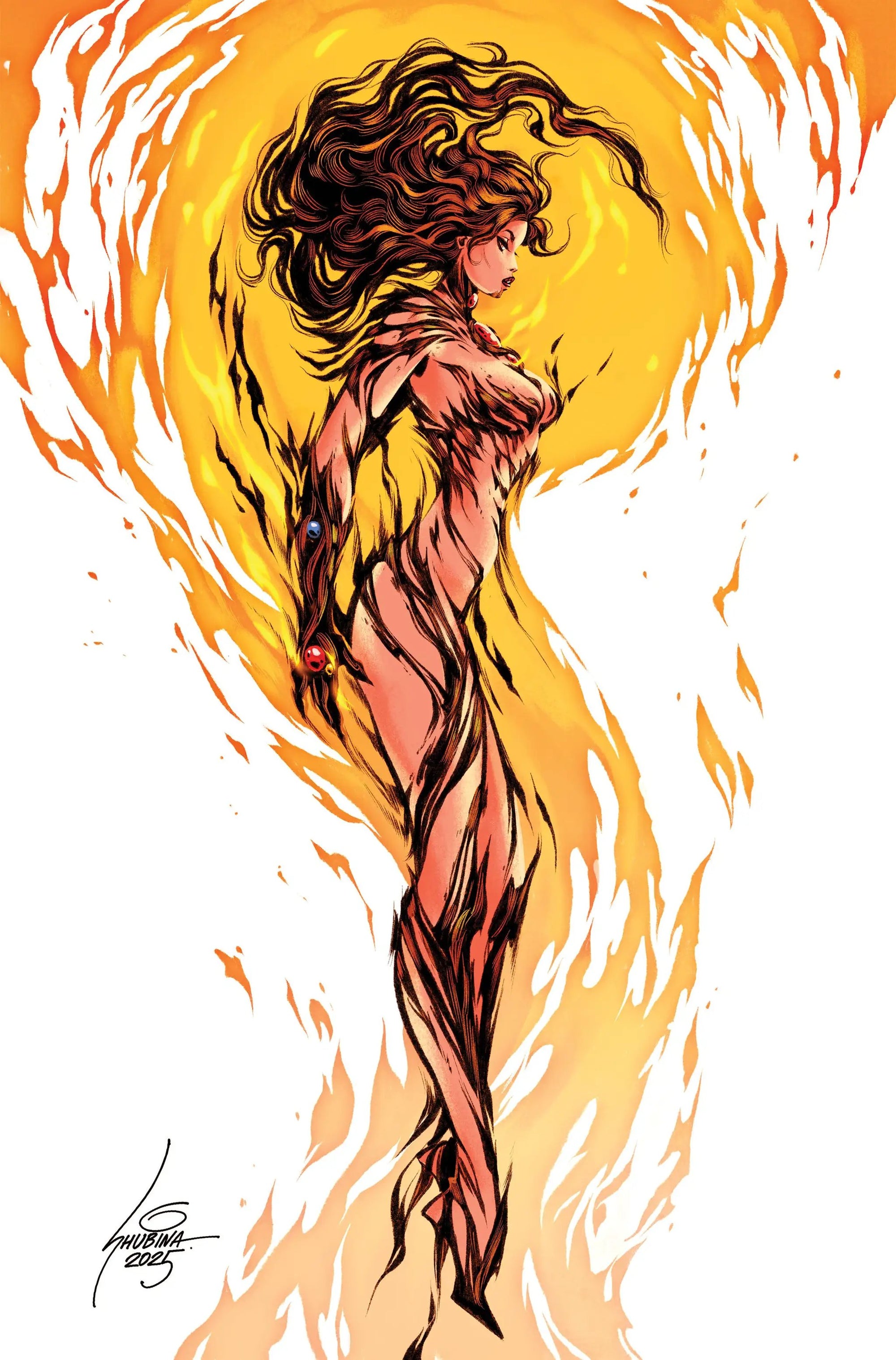 Cover art for WITCHBLADE #20 comic book featuring Sveta Shubina Virgin Variant, published by Lunar Distribution.