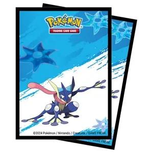 Pokemon TCG Greninja deck protector sleeves, set of 65, featuring vibrant design and durable material for card protection.