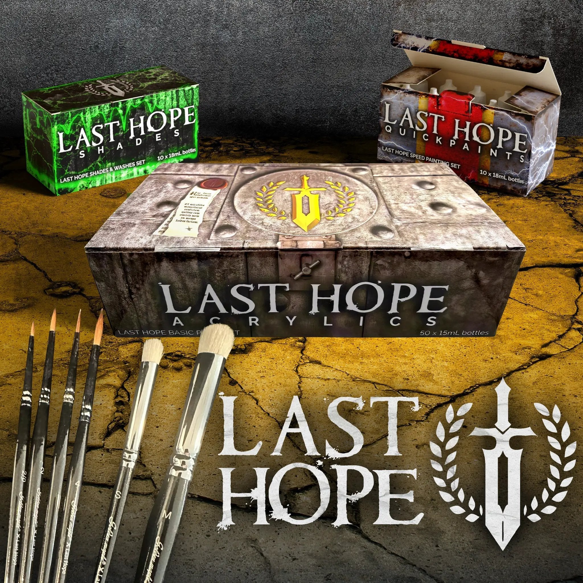 Acrylic Paint Set V2.0 for Wargame Miniatures - NEW FORMULA by Last Hope Miniatures