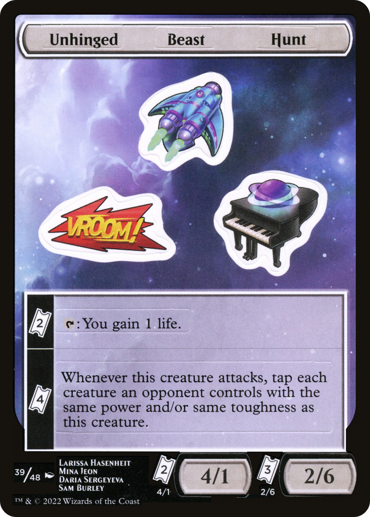 Unhinged Beast Hunt (UNF-039) - Unfinity Sticker Sheets