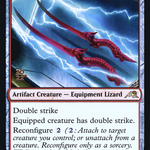 Lizard Blades (PRE-153S) - Kamigawa: Neon Dynasty Promos Foil