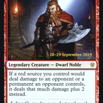 Torbran, Thane of Red Fell (PRE-147S) - Throne of Eldraine Promos Foil