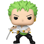 Pop! Animation One Piece Zoro figure from THE MIGHTY HOBBY SHOP, featuring detailed design and vibrant colors.