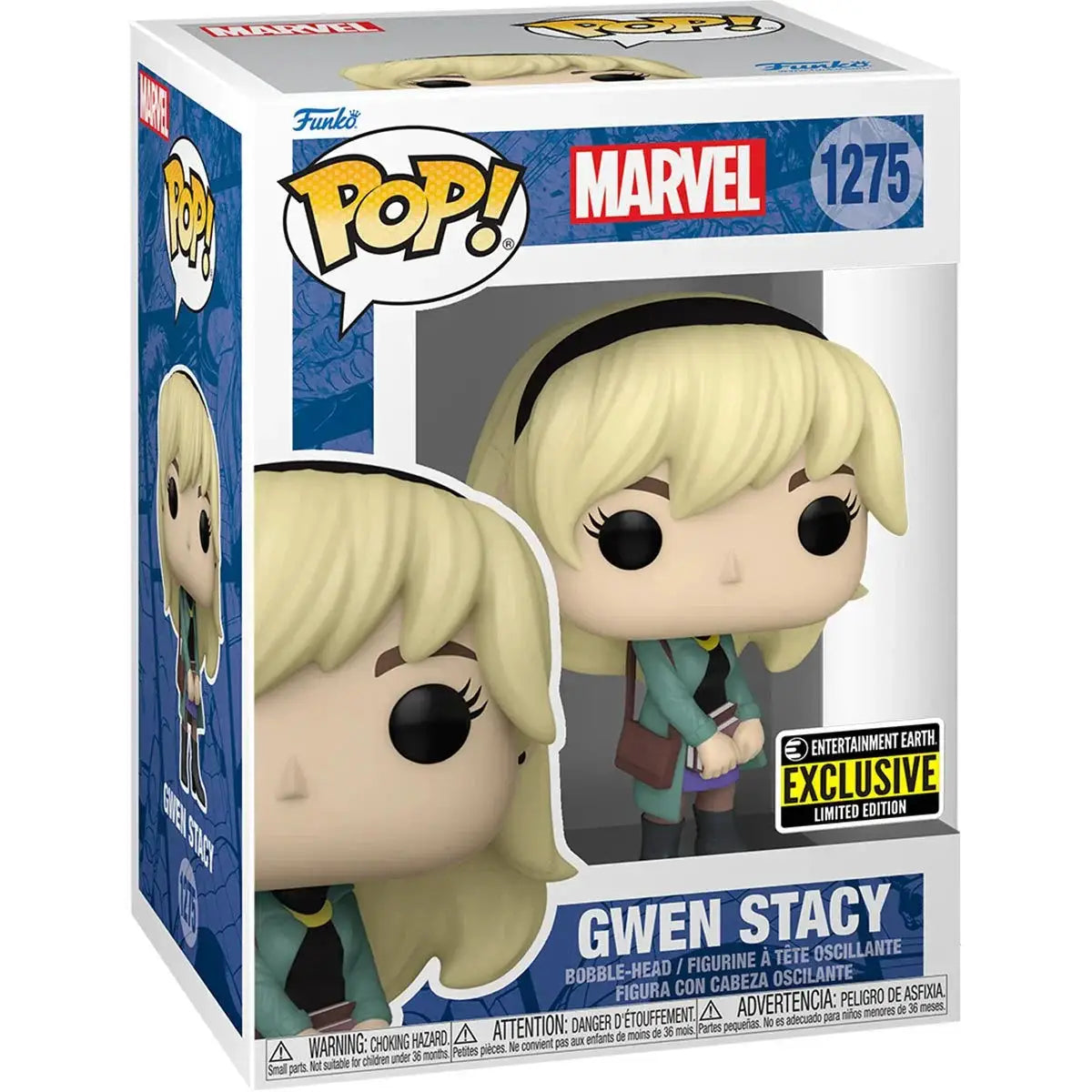 Pop! Spider-Man: Gwen Stacy collectible figure by THE MIGHTY HOBBY SHOP, featuring Gwen Stacy as Spider-Man in a stylized design.