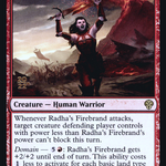 Radha's Firebrand (PRE-141S) - Dominaria United Promos Foil