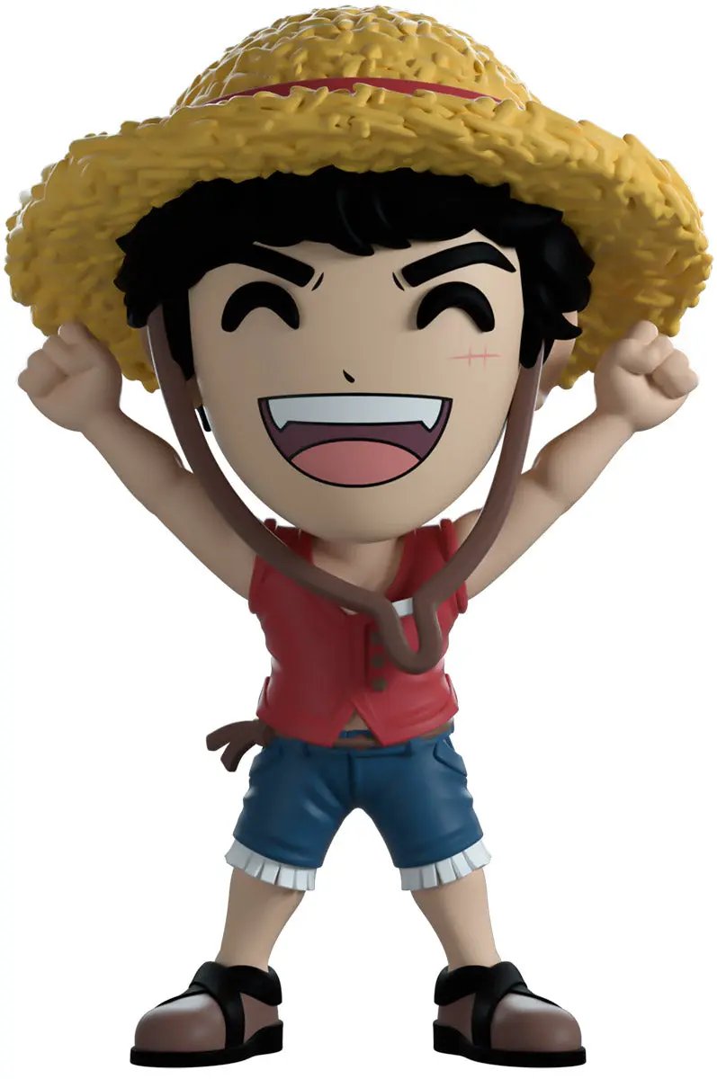 Youtooz One Piece Luffy collectible figure with detailed costume and expressive face, perfect for fans and collectors.