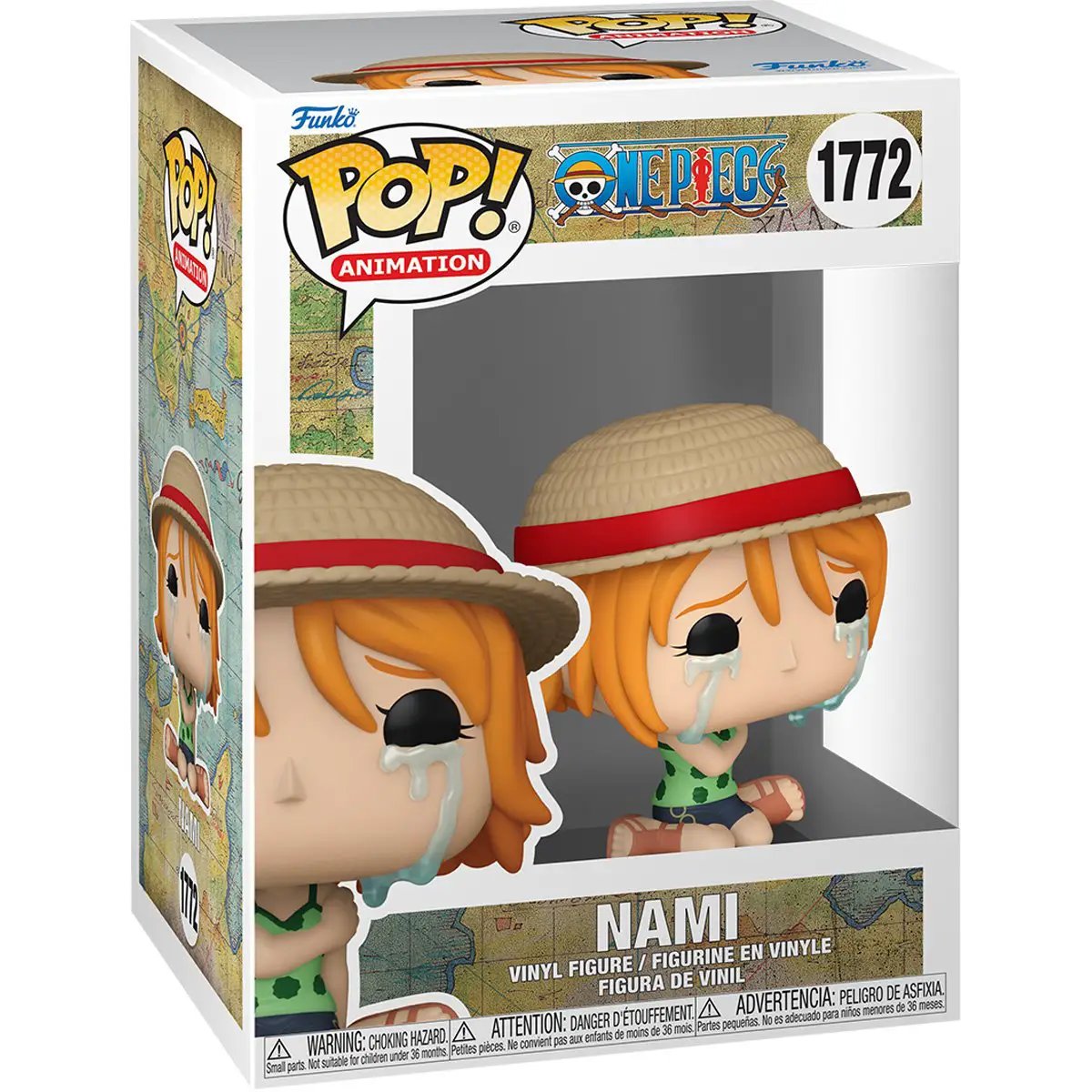 Pre-order Nami POP! Animation One Piece figure by THE MIGHTY HOBBY SHOP, showing Nami in her iconic outfit with detailed features.