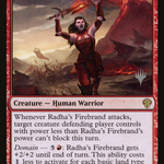 Radha's Firebrand (PPDMU-141P) - Dominaria United Promos