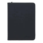 Black Z-Folio 9-pocket album by THE MIGHTY HOBBY SHOP, featuring a front view of the compact, organized storage album for collectibles.