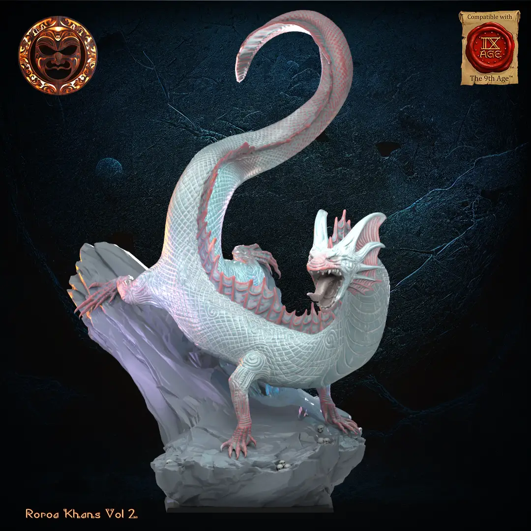 3D Printed Taniwha by Lost Kingdom Miniatures by Last Hope Miniatures