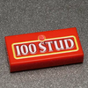 100 Stud Custom Printed 1x2 Tile made using LEGO part - B3 Customs by B3 Customs