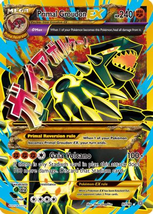 Primal Groudon EX (Shiny Full Art) 097/98 - XY  Ancient Origins Holofoil