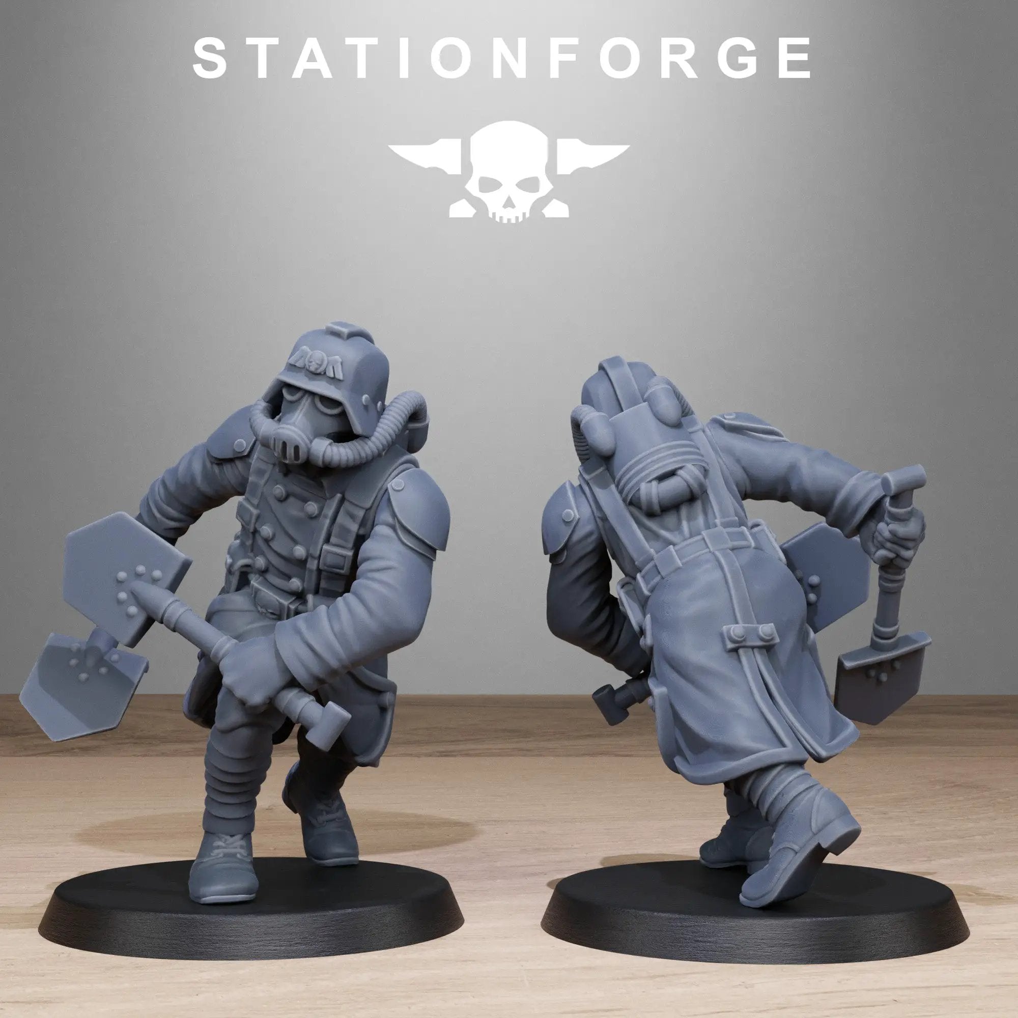 3D Printed Grimguard Radioactive Mutants by StationForge Miniatures by Last Hope Miniatures