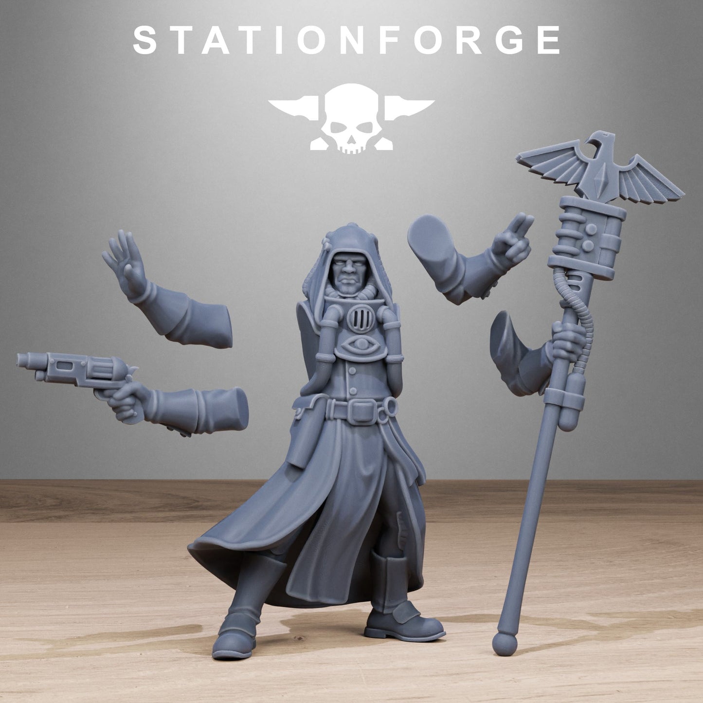 3D Printed GrimCorp Seers by StationForge Miniatures