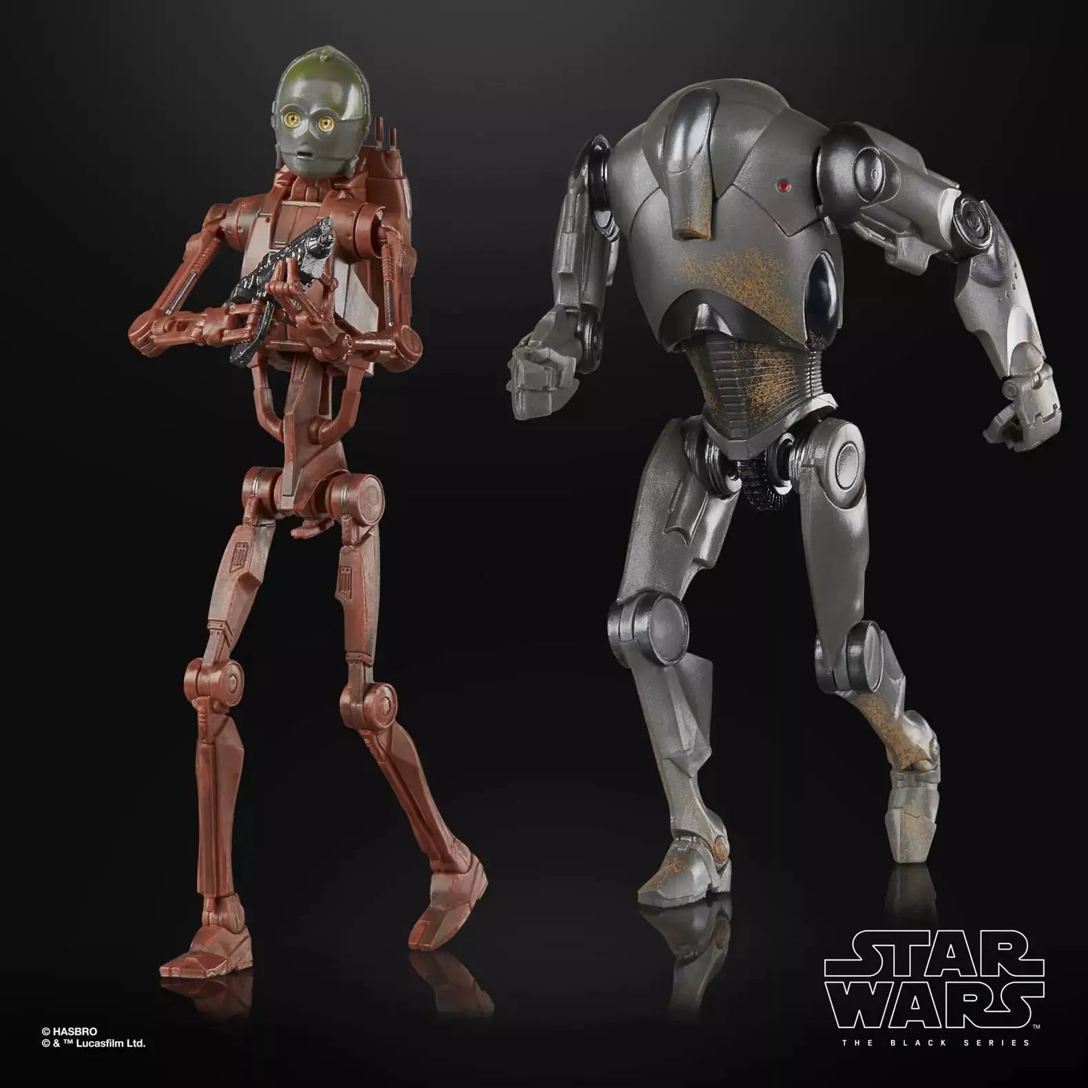 Star Wars The Black Series Attack of the Clones 2-Pack action figures featuring detailed characters from the film.