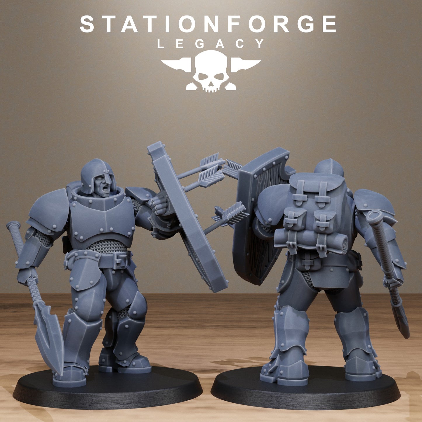 3D Printed Solaris Spearmen by Stationforge Miniatures