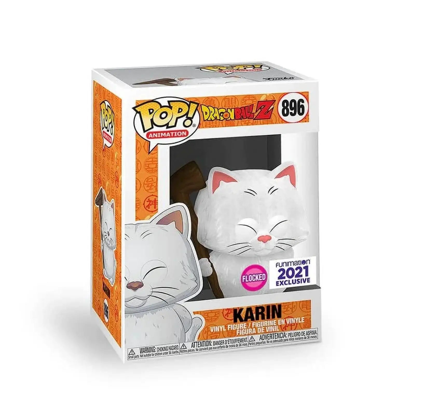 Dragon Ball Z Karin Funko Pop! vinyl figure, flocked texture, #896, Funimation 2021 exclusive, collectible animation figure.