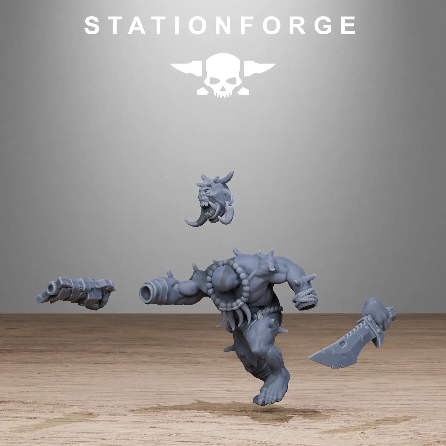 3D Printed Orkaz Tribal Infantry by StationForge Miniatures by Last Hope Miniatures
