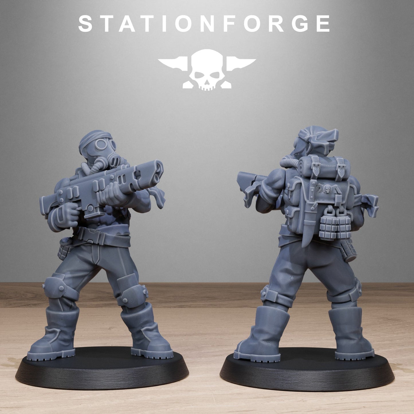 3D Printed GrimGuard Jungle Fighters by StationForge Miniatures