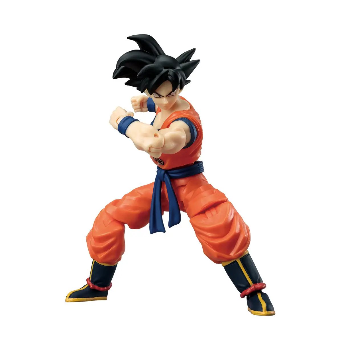 5-inch Dragon Ball Super Evolve Son Goku action figure from THE MIGHTY HOBBY SHOP, detailed pose with vibrant colors