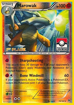 Marowak 078/162 - League & Championship Cards - Reverse Holofoil